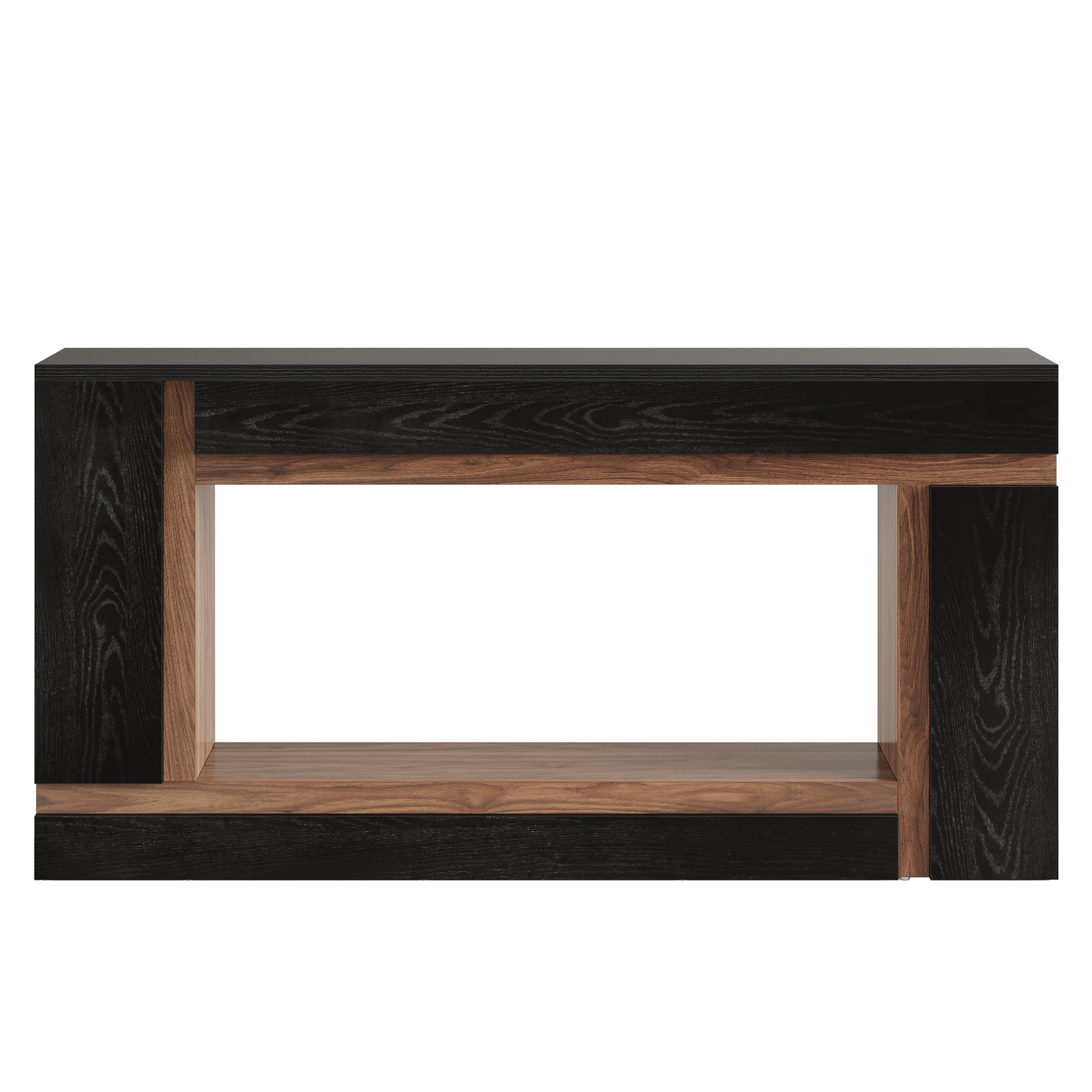 Console Table, 2-Tier Wooden Rectangular Sofa Table Hallway Table_voghion.com